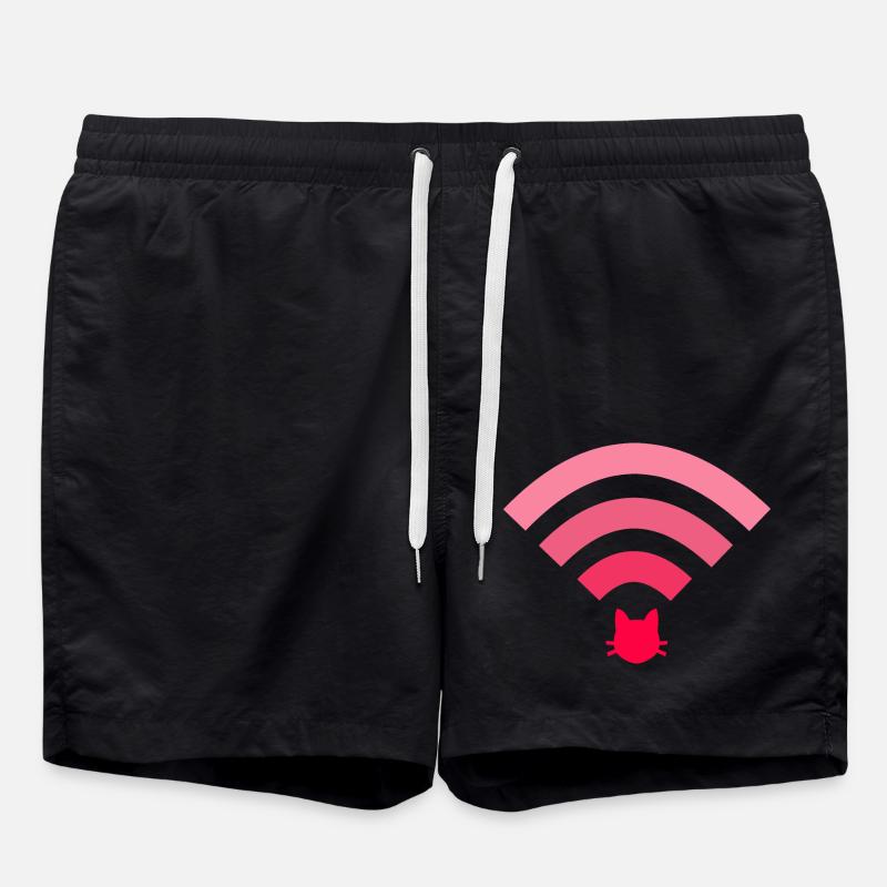 chat wifi rose - Short de bain - noir