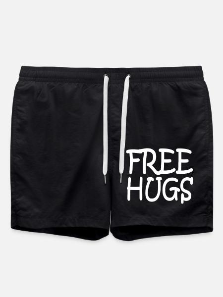 Free hugs - Swim Trunks - black