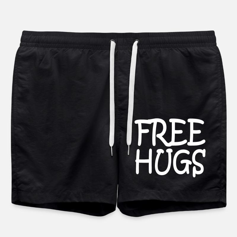 Free hugs - Swim Trunks - black
