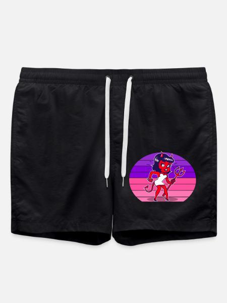 Devil Woman Sunset - Swim Trunks - black