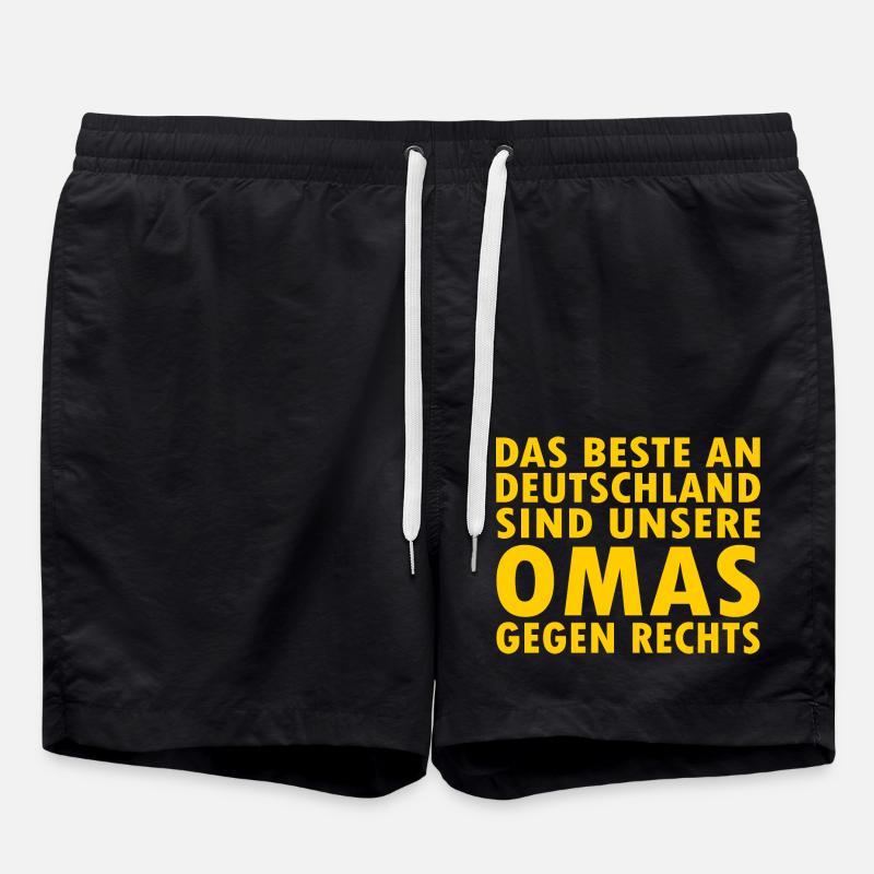 Omas gegen rechts - Badeshorts - Schwarz