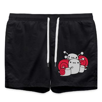 Parents Children Snails - Swim Trunks - black - Front - AI Model Male 185 light (185cm)