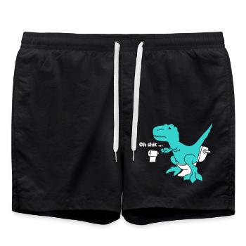 Scheiße, meine Arme sind zu kurz … - Badeshorts - Schwarz - Vorne - AI Model Male 185 light (185cm)