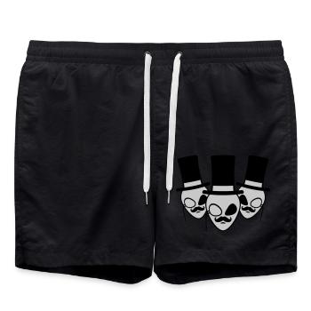 Team Gentlemen Aliens Crew - Badeshorts - Schwarz - Vorne - AI Model Male 185 light (185cm)
