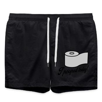 J’ai fait caca aujourd’hui citation - Short de bain - noir - Devant - AI Model Male 185 light (185cm)