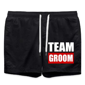 Team groom - Short de bain - noir - Devant - AI Model Male 185 light (185cm)
