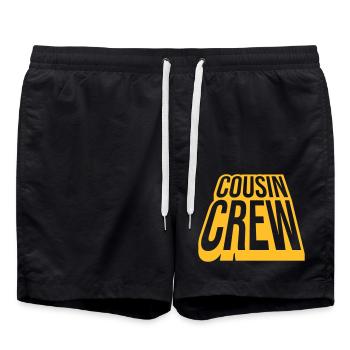 Leader Cousin Crew Team - Short de bain - noir - Devant - AI Model Male 185 light (185cm)