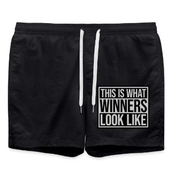 À quoi ressemblent les gagnants - Short de bain - noir - Devant - AI Model Male 185 light (185cm)