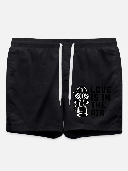 love in the air - Swim Trunks - black