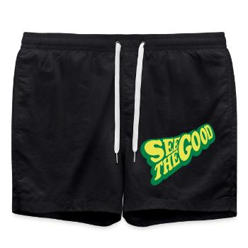 voir la bonne citation - Short de bain - noir - Devant - AI Model Male 185 light (185cm)