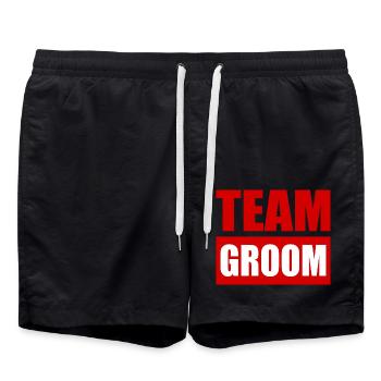 Team groom - Short de bain - noir - Devant - AI Model Male 185 light (185cm)