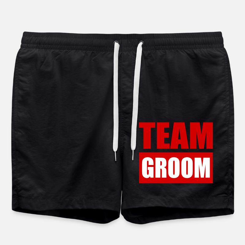 Team groom - Badeshorts - Schwarz