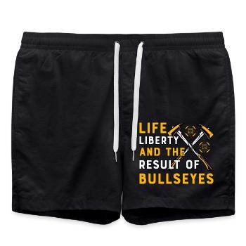 Life Liberty et le résultat de bullseyes - Short de bain - noir - Devant - AI Model Male 185 light (185cm)