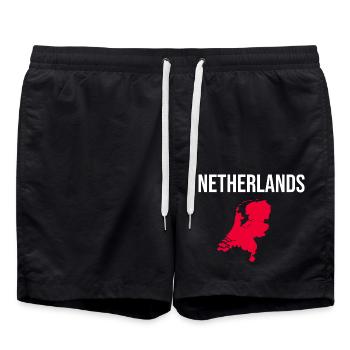 Netherlands Souvenir - Swim Trunks - black - Front - AI Model Male 185 light (185cm)