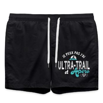 je peux pas j ai ultra trail cadeau cool traileur - Short de bain - noir - Devant - AI Model Male 185 light (185cm)
