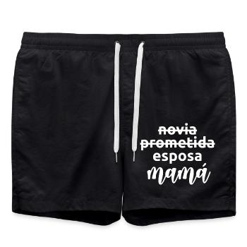 Esposa Mama Married Women Funny Pregnancy Gift - Swim Trunks - black - Front - AI Model Male 185 light (185cm)