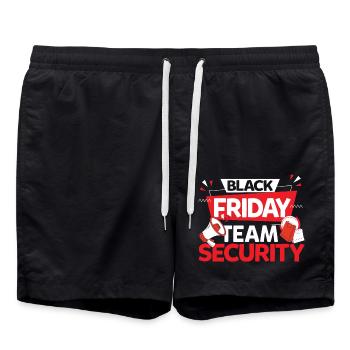 Black Friday Team Security - Badeshorts - Schwarz - Vorne - AI Model Male 185 light (185cm)