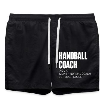 Entraîneur de handball Joueur de handball - Short de bain - noir - Devant - AI Model Male 185 light (185cm)