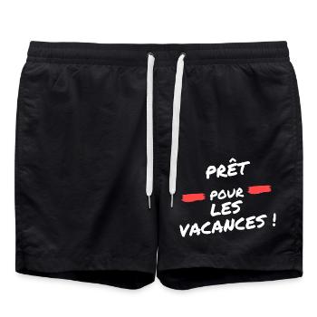 prêt pour les vacances - Short de bain - noir - Devant - AI Model Male 185 light (185cm)