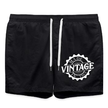 Fabriqué en 1963 Anniversaire - Short de bain - noir - Devant - AI Model Male 185 light (185cm)