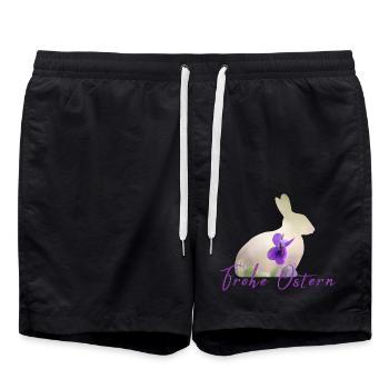 Easter Happy Easter - Swim Trunks - black - Front - AI Model Male 185 light (185cm)