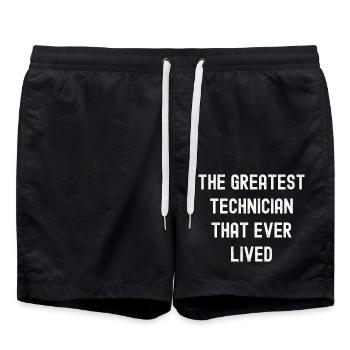 Der größte Techniker, der je gelebt hat - Funny IT - Badeshorts - Schwarz - Vorne - AI Model Male 185 light (185cm)