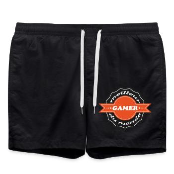 Meilleur GAMER - Short de bain - noir - Devant - AI Model Male 185 light (185cm)