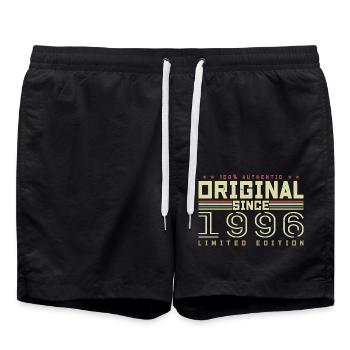 Original 1996 Retro 1996 Birthday Gift 1996 - Swim Trunks - black - Front - AI Model Male 185 light (185cm)