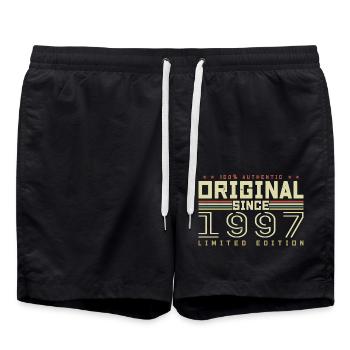 Original 1997 Birthday Gift 1997 Retro 1997 - Swim Trunks - black - Front - AI Model Male 185 light (185cm)