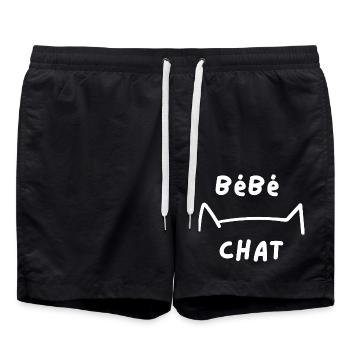 Bébé chat - Short de bain - noir - Devant - AI Model Male 185 light (185cm)