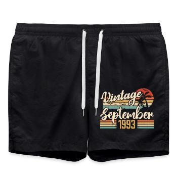 September 1993 Birthday Gift September 1993 - Swim Trunks - black - Front - AI Model Male 185 light (185cm)