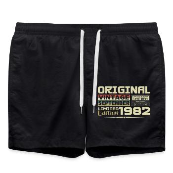 1982 - The Legends Were Born in September 1982 - Swim Trunks - black - Front - AI Model Male 185 light (185cm)
