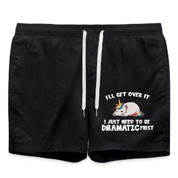 I Just Need To Be Dramatic first - Swim Trunks - black - Front - AI Model Male 185 light (185cm)