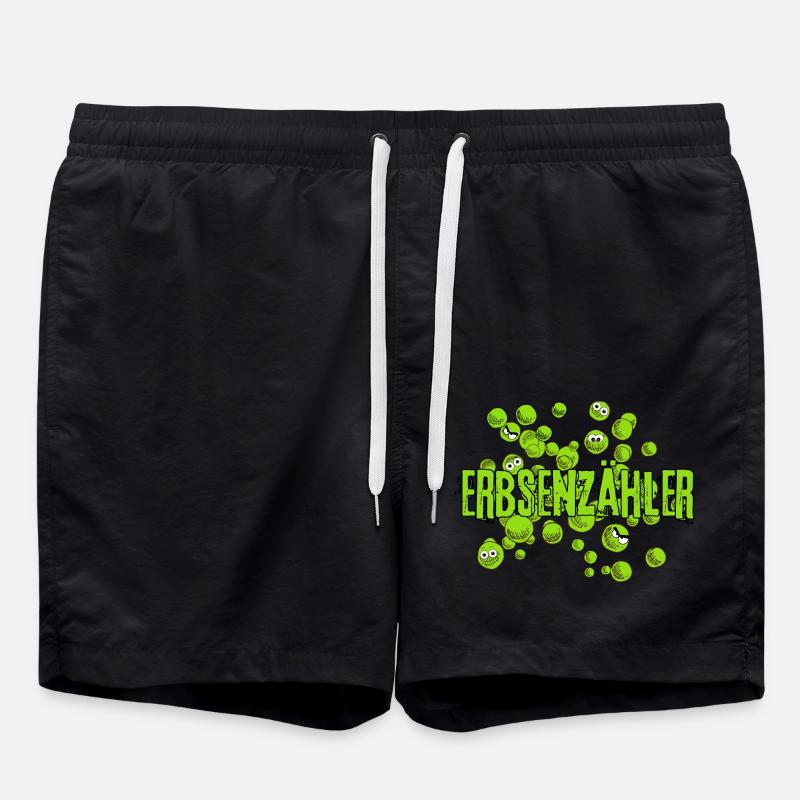 Bean counter mrs peanut green fun comic - Swim Trunks - black