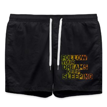 Suivez vos rêves Continuez à dormir - Short de bain - noir - Devant - AI Model Male 185 light (185cm)