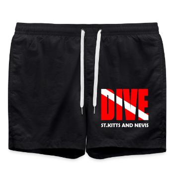 Plongée Saint-Kitts - Karibik - Caraïbes - Antilles - Short de bain - noir - Devant - AI Model Male 185 light (185cm)