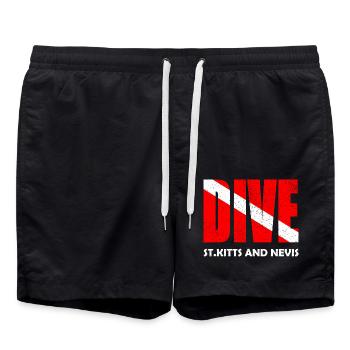 Plongée Saint-Kitts - Karibik - Caraïbes - Antilles - Short de bain - noir - Devant - AI Model Male 185 light (185cm)