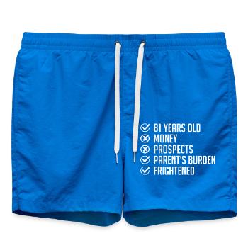 81 Jahre alt Humor Geschenk 81. Lustiger Geburtstag 81 Jahre alt - Badeshorts - Cobalt blue - Vorne