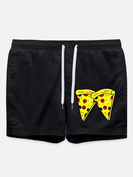 Pizza 2 - Swim Trunks - black