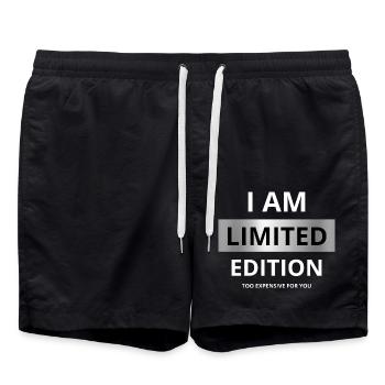 Ich bin in limitierter Auflage zu teuer für Sie - Badeshorts - Schwarz - Vorne - AI Model Male 185 light (185cm)