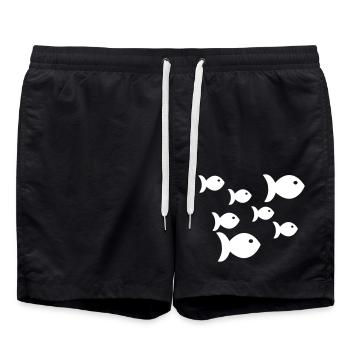 Poissons - Short de bain - noir - Devant - AI Model Male 185 light (185cm)