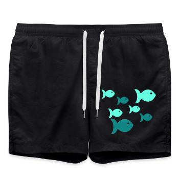 Poissons - Short de bain - noir - Devant - AI Model Male 185 light (185cm)