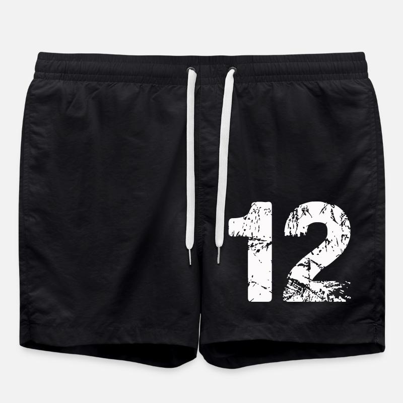 12 - Short de bain - noir