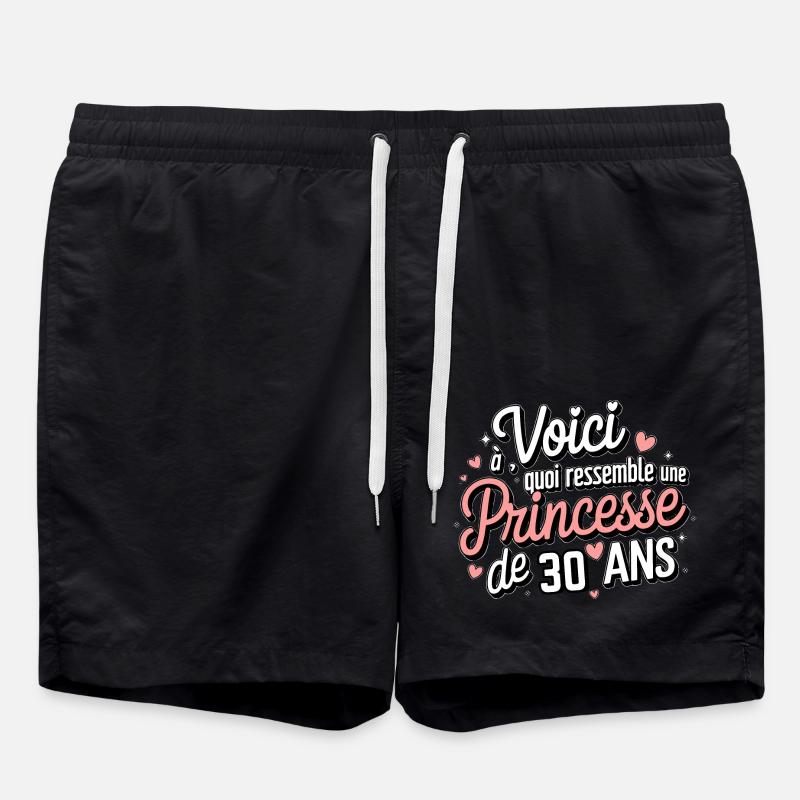 30 Year Old Princess - Swim Trunks - black