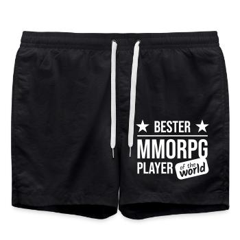 MMORPG best player - Swim Trunks - black - Front - AI Model Male 185 light (185cm)