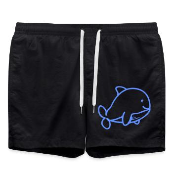 Baby Wal - Badeshorts - Schwarz - Vorne - AI Model Male 185 light (185cm)