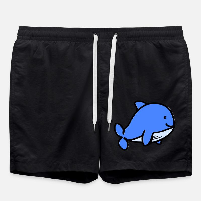 Bande dessinée bébé baleine - Short de bain - noir