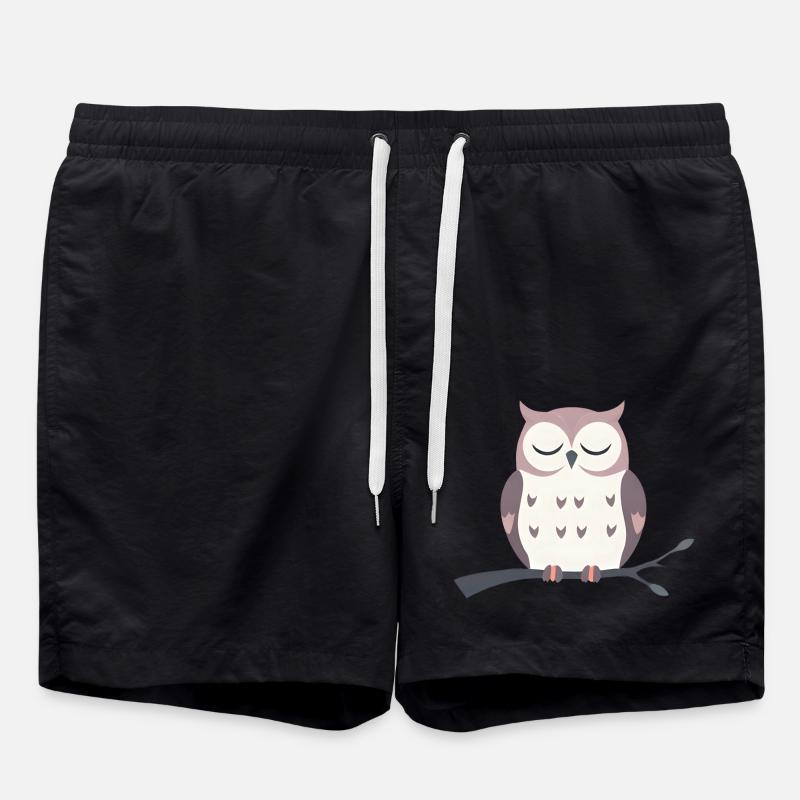 Hibou endormi - Short de bain - noir