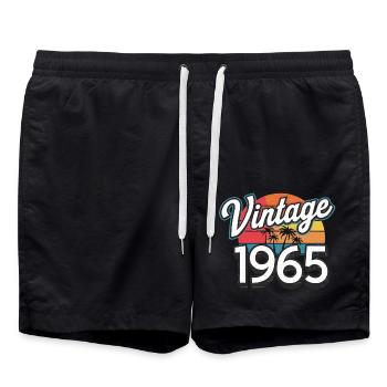 Édition Vintage 1965 - Short de bain - noir - Devant - AI Model Male 185 light (185cm)