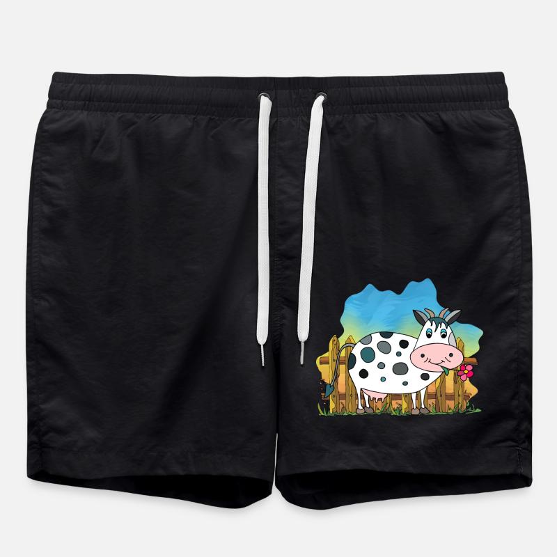 Cow - Swim Trunks - black